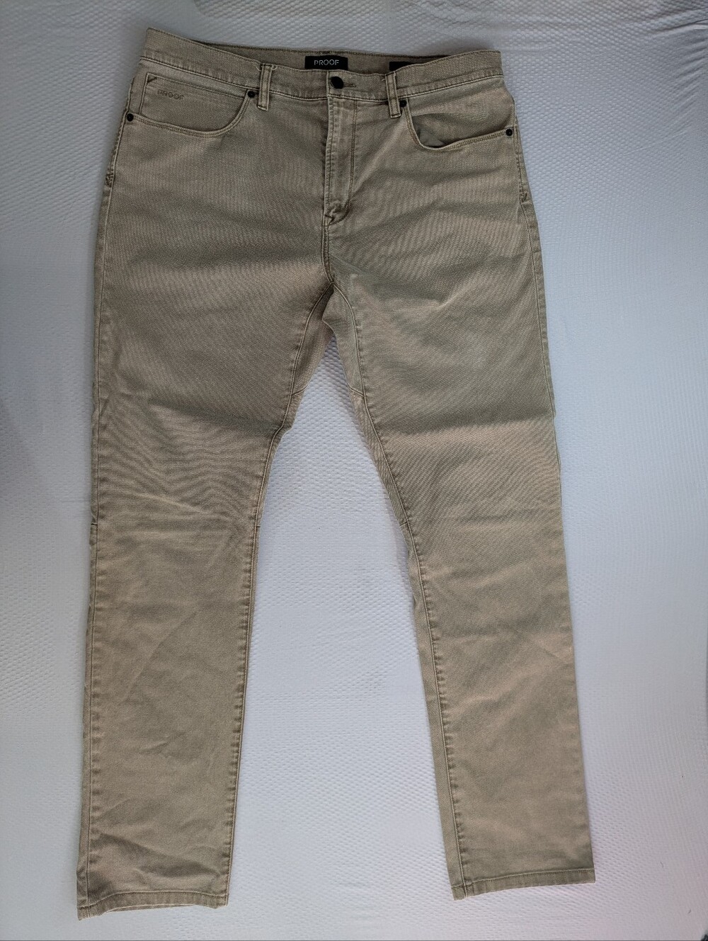 Proof Pants Mens 36x34 Slim Brown Rover Canvas Travel Workwear Huckberry